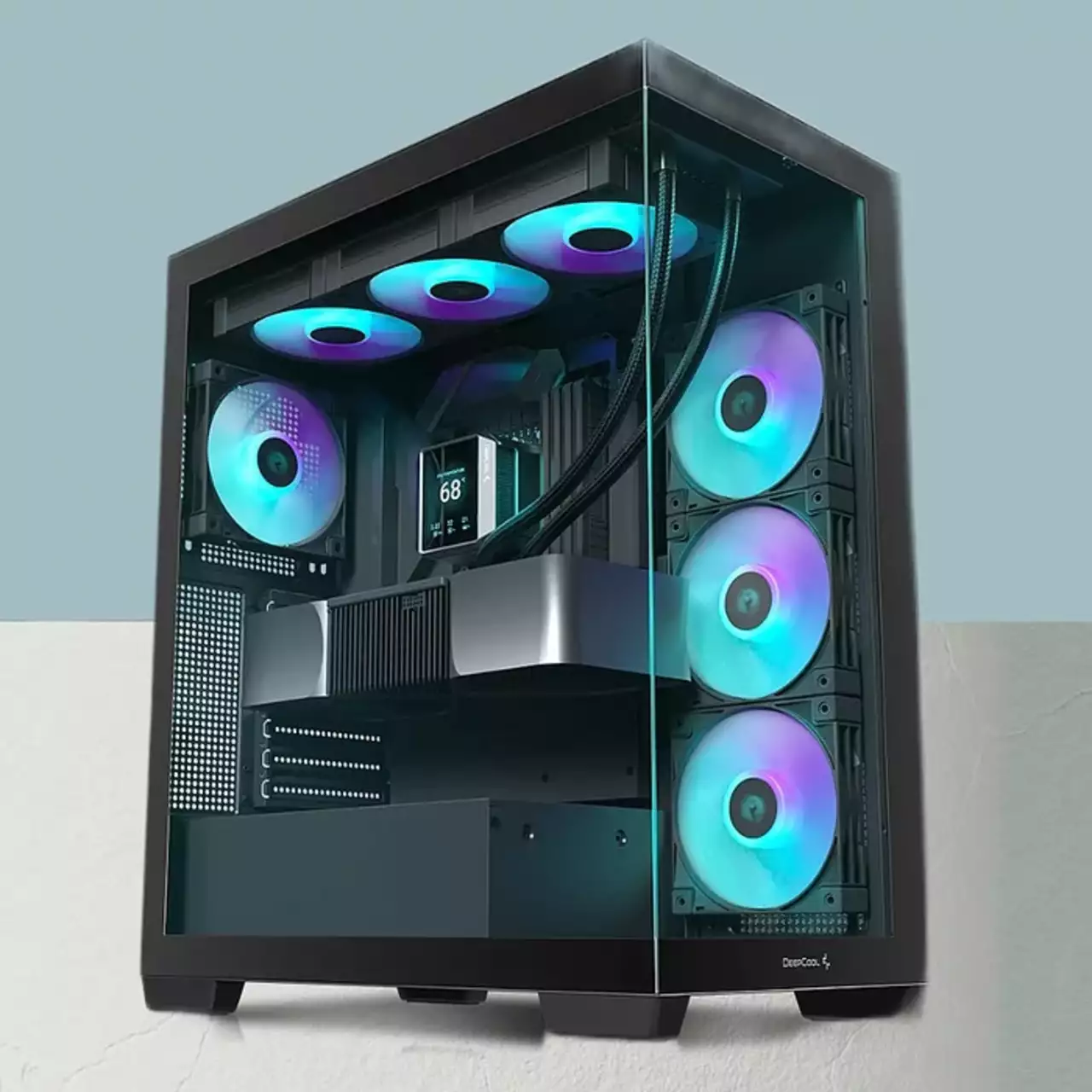 Представлено панорамний корпус DeepCool CG580 з підтримкою плат із тиловими роз'ємами