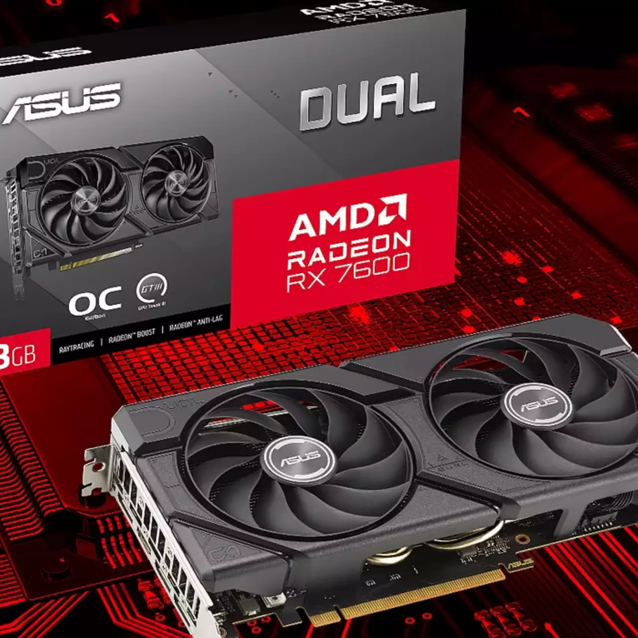 ASUS поповнила лінійку відеокарт RX 7600 новою моделлю Dual EVO OC