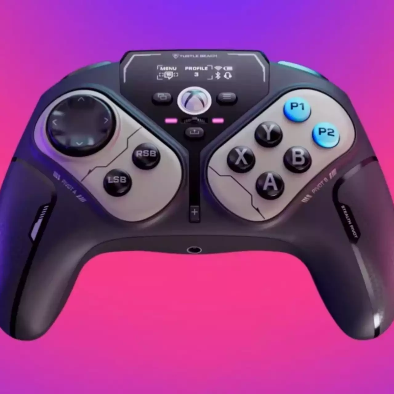 Introduciendo el gamepad Stealth Pivot con módulos de botón rotatorios, perfecto para varios géneros de juegos