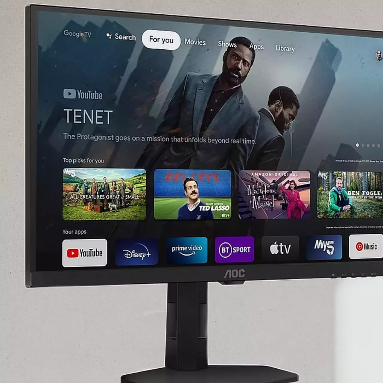 AOC представила 27-дюймовий монітор з Google TV за $299, який може працювати без ПК