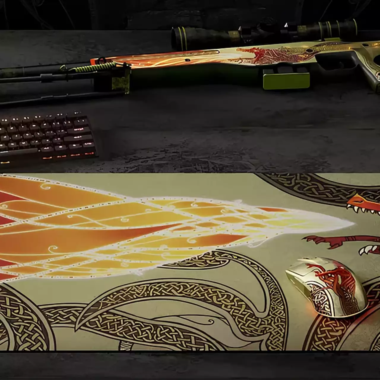 Legendarny skin CS ożywa: SteelSeries wprowadza mysz i podkładkę Dragon Lore Legendarny skin CS ożywa: SteelSeries wprowadza mysz i podkładkę Dragon Lore