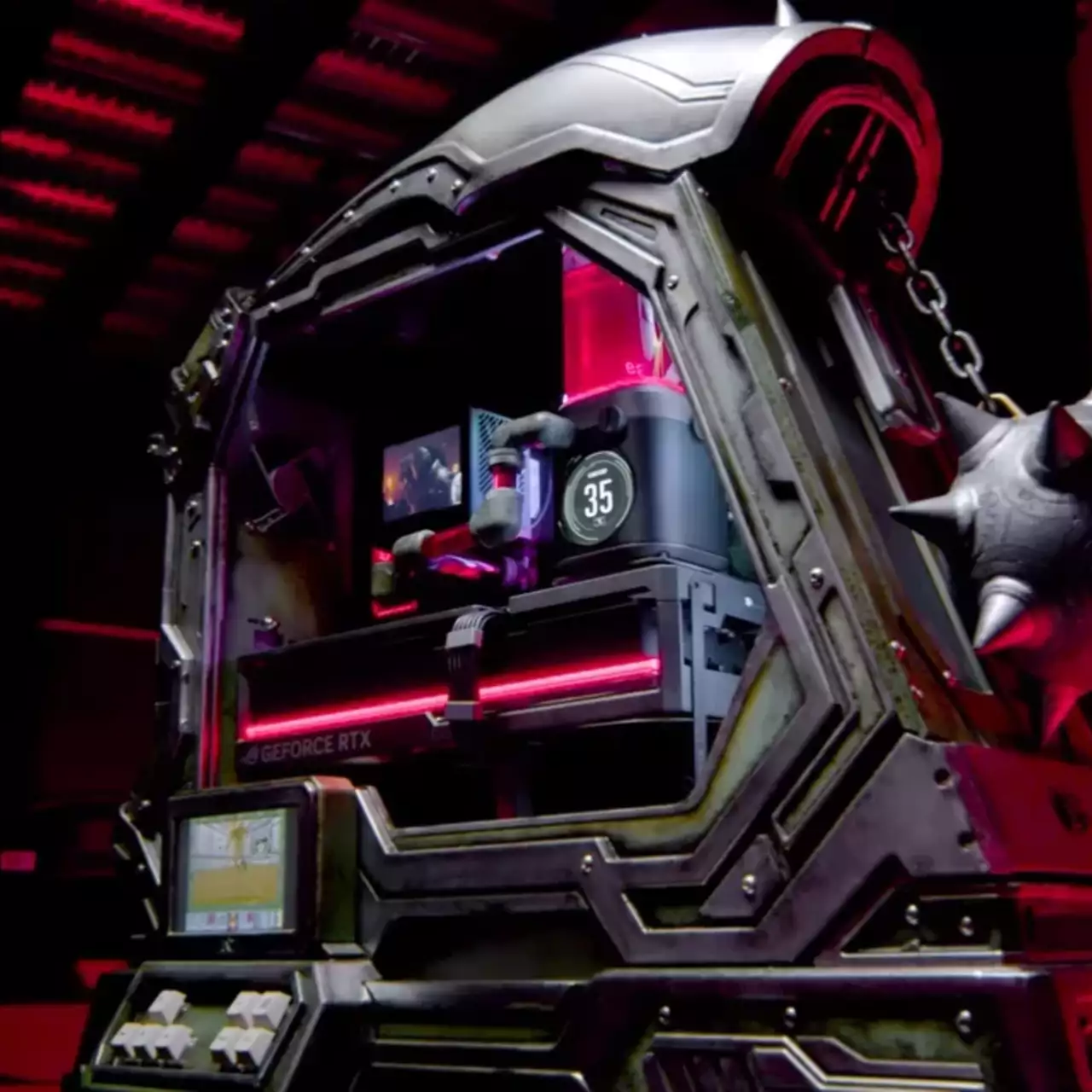 NVIDIA Presenta Doom Personalizado: PC Temática de la Edad Oscura con Pantalla Integrada NVIDIA Presenta Doom Personalizado: PC Temática de la Edad Oscura con Pantalla Integrada