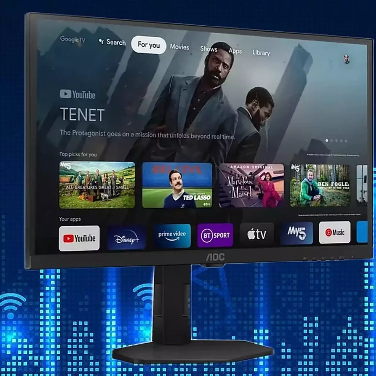 AOC Lança Monitor com Conectividade Sem Fio Integrada AOC Lança Monitor com Conectividade Sem Fio Integrada