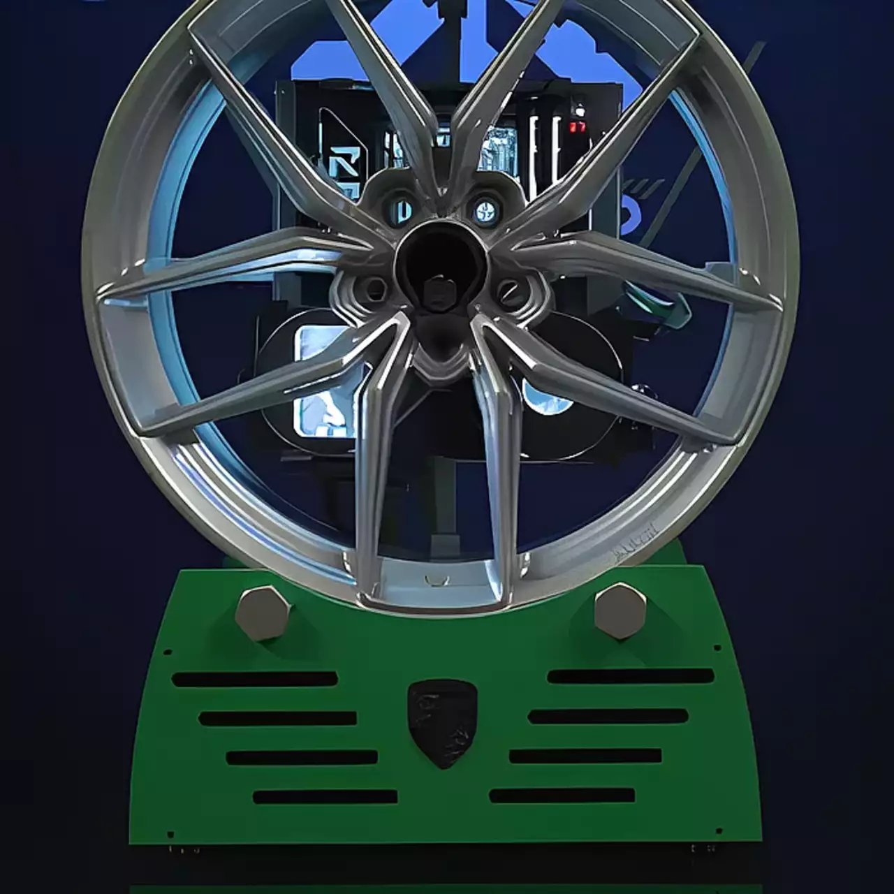 有人在保时捷911轮圈内组装了一台搭载RTX 5080的游戏电脑