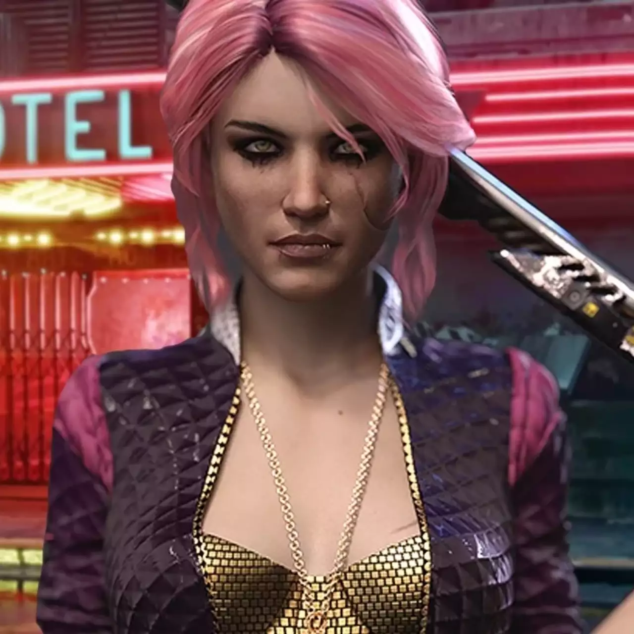 Цири из The Witcher 3 стала уличной королевой Cyberpunk 2077 на фанатском арте