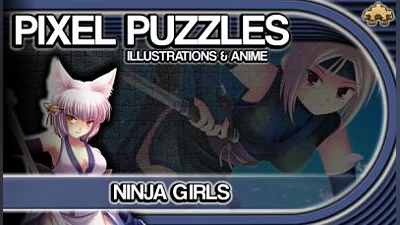 Pixel Puzzles Illustrations Anime Jigsaw pack Ninja Girls