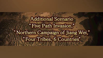 Romance of the Three Kingdoms XIII Fame and Strategy Expansion Pack Bundle - Additional Scenario - Five Path Invasion - Northern Campaign of Jiang Wei - Four Tribes 6 Countries