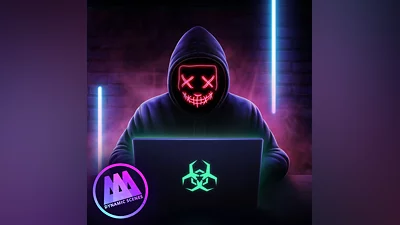AAA Dynamic Scenes - Anon Neon Hacker Dynamic Scene (PS4, PS5)