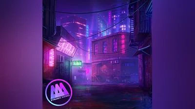 AAA Dynamic Scenes - Neon Metropolis Alley Dynamic Scene (PS4, PS5)