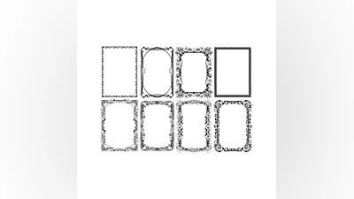 Black and white vector design frame for text