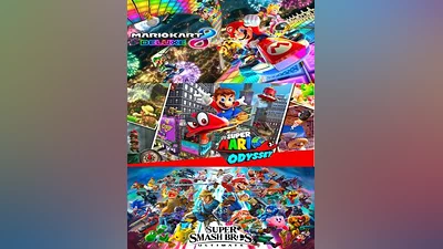 Mario Kart 8 Deluxe + Super Mario Odyssey + Super Smash Bros Ultimate Nintendo Switch Account PSNAccounts Pick-up Site (Global)