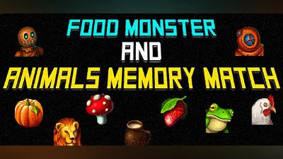Food Monster and Animals Memory Match