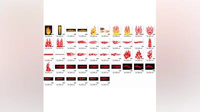 Graphics clipart flame of fire (in the vector)