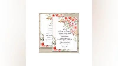Template of the invitation to the wedding  №64