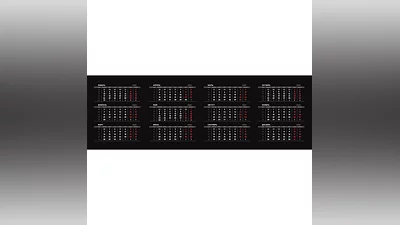 Quarterly calendar grid 2022 in vector in Russian