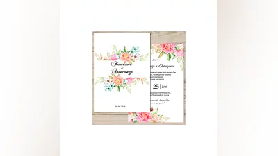 Template of the invitation to the wedding  №252
