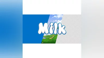 Air inflated inscription in the style of a drop of milk