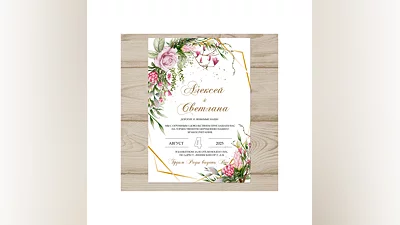 Template of the invitation to the wedding  №w2