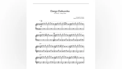 Sheet Animenz - Dango Daikazoku - Clannad ED - Piano