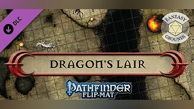 Fantasy Grounds - Pathfinder RPG - Pathfinder Flip-Mat - Classic Dragon's Lair Bundle